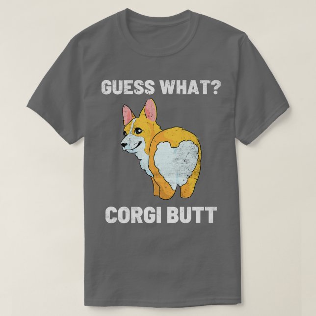Corgis Hund Animals Coola Puppy Älskare Gissa What T Shirt (Design framsida)