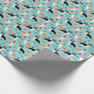 Corgis Hund Birthday Wrapping Papprare Presentpapper