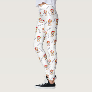 Corgis i Santa Hats jul Mönster Leggings