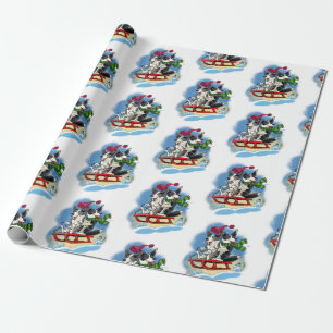 corgis i snön presentpapper