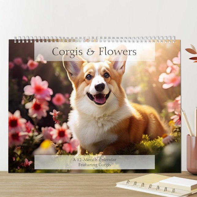 Corgis och Flowers Hund älskare Kalender (Skapare uppladdad)