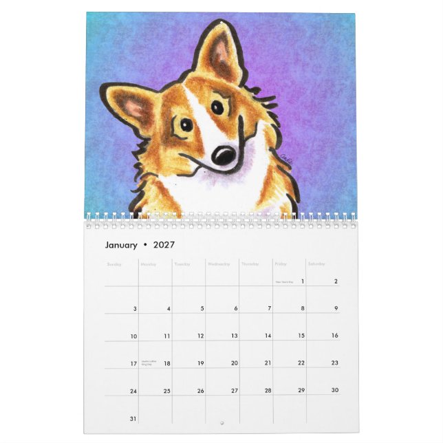 Corgis off-Leash Art™ Vol 1 Kalender (Jan 2027)