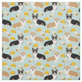 Corgis Tacos Fabric - söt corgi mönster Tyg