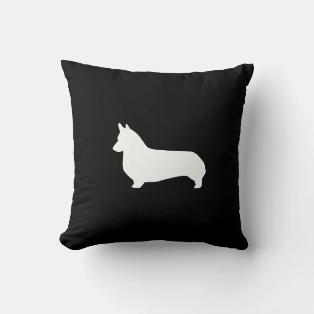 Corgisilhouetten kudder - gullig corgidesign kudde (Framsida)