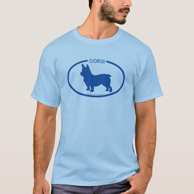 CorgiSilhouetteT-tröja T-shirt (Framsida)