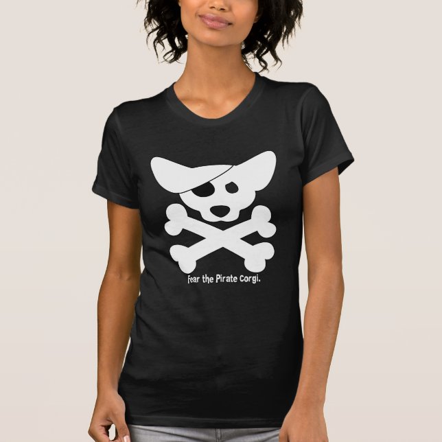 Corgiskalle & skjorta för Crossbonesdamer Twofer Tröja (Framsida)