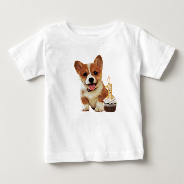 Corgivalp och ett stearinljus tee (Framsida)