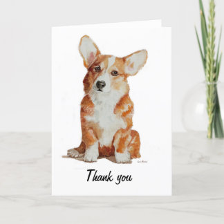 Corgivalpdesign för Thank dig att card tom insida Tack Kort