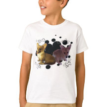 Corgivalper med svart pricker bakgrund -