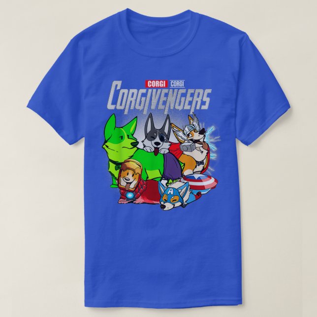Corgivengers Rolig hund Corgi Gift T Shirt (Design framsida)
