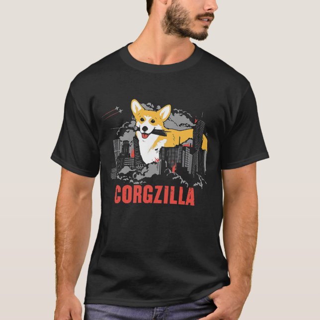Corgzilla T Shirt (Framsida)