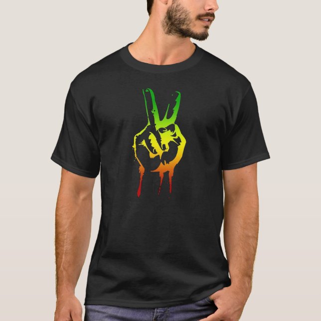 Cori Reith Rasta reggae peace T-shirt (Framsida)