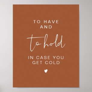 CORIANDER att ha och hålla Bröllop Blanket Poster