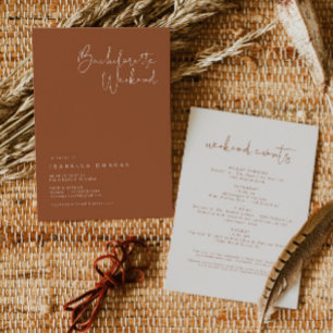 CORIANDER Bohemian Burnt Orange Bachelorette Inbjudningar