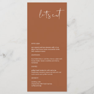 CORIANDER - Bohemian Burnt Orange Låt oss Eat Meny