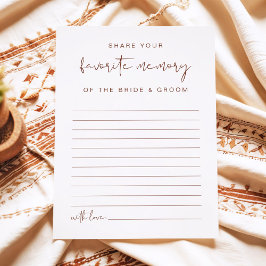 CORIANDER Bohemian Rust Favorite Memory Game Inbjudningar