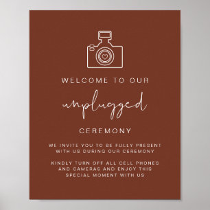 CORIANDER Bohemian Unplugged Ceremony Bröllop Sign Poster