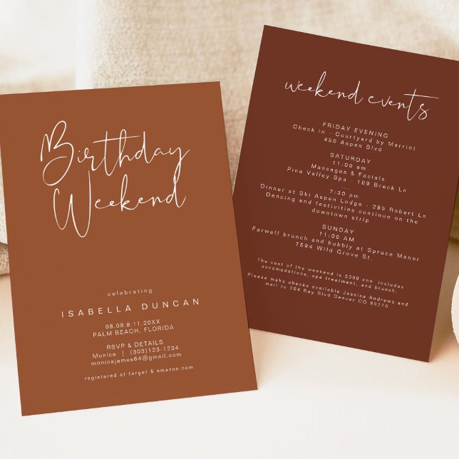 CORIANDER Boho Birthday Helg Interinariär inbjuati Inbjudningar (Skapare uppladdad)