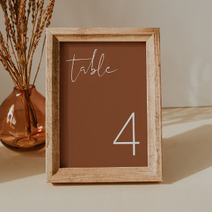 CORIANDER Boho Burnt Orange Modern Bordsnummer