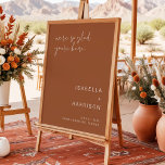 CORIANDER Boho Terracotta Bröllop Välkommen Poster<br><div class="desc">Denna välkomstteckenmall från bröllop har ett modernt edgy typsnitt och en modern minimalistisk utformning med en kombination av boho terracotta och vit färg. Redigera enkelt *de flesta* ordalydelsen för att matcha din händelse. Färg är till 100 % redigerbart.</div>