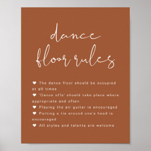 CORIANDER Boho Terracotta Dance Golv Regler-tecken Poster