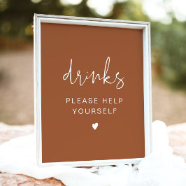CORIANDER Boho Terracotta Drinks Pub Poster