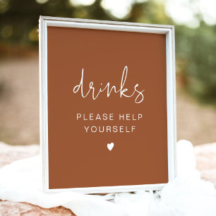 CORIANDER Boho Terracotta Drinks Pub Poster