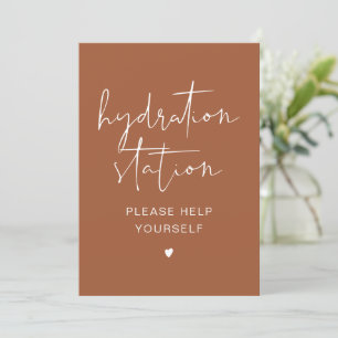 CORIANDER Boho Terracotta Hydration Station-tecken Inbjudningar
