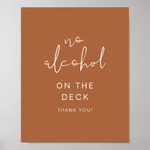 CORIANDER Boho Terracotta Inget alkoholtecken Poster