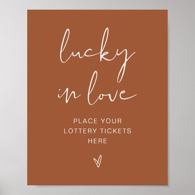 CORIANDER Boho Terracotta Lucky i Kärlek Poster (Framsidan)