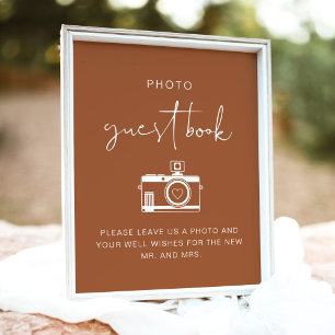 CORIANDER Boho Terracotta Photo Guest Bok-tecken Poster