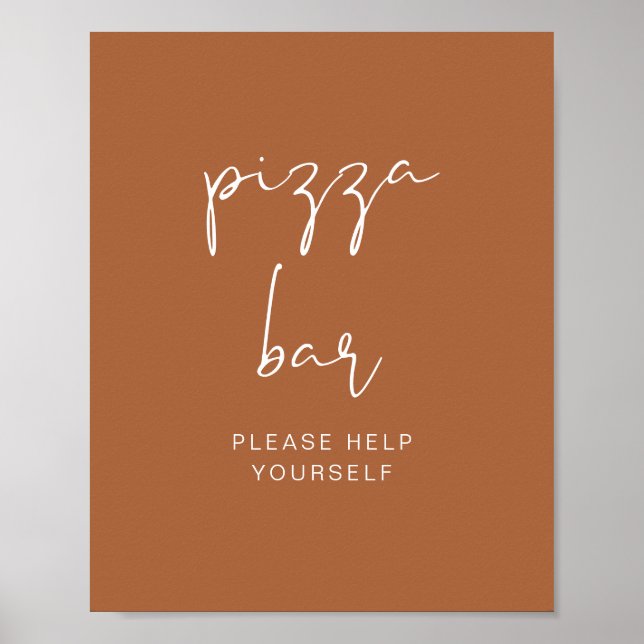 CORIANDER Boho Terracotta Pizza Pub Poster (Framsidan)