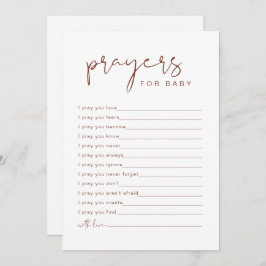 CORIANDER Rust Boho Prayers för Baby Card Inbjudningar