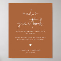 CORIANDER Terracotta Audio Guestbook Bröllop-tecke