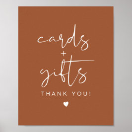 CORIANDER Terracotta Boho Cards & Gifts Sign Poster