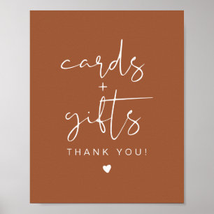 CORIANDER Terracotta Boho Cards & Gifts Sign Poster