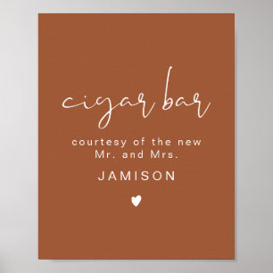 CORIANDER Terracotta Bröllop Cigar Pub Poster