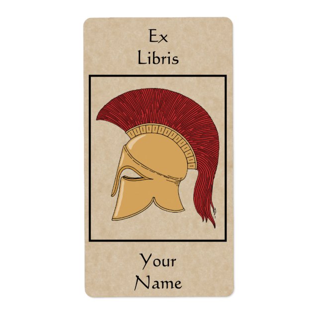 Corinthian Helmet Bookplate Fraktsedel (Framsidan)