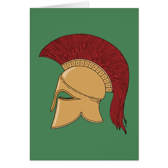 Corinthian Helmet Greeting Card Hälsningskort (Framsidan)