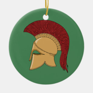 Corinthian Helmet Julgransprydnad Keramik