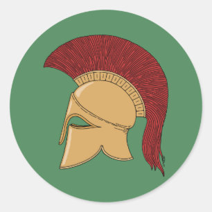 Corinthian Helmet Runt Klistermärke