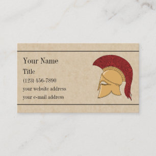 Corinthian Helmet Visitkort