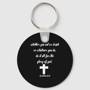 Corinthians 10:31 nyckelring