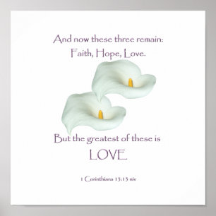 Corinthians 13:13 Faith Hope Kärlek Poster