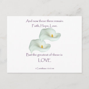 Corinthians 13:13 Faith Hope Kärlek Vykort