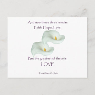 Corinthians 13:13 Faith Hope Kärlek Vykort