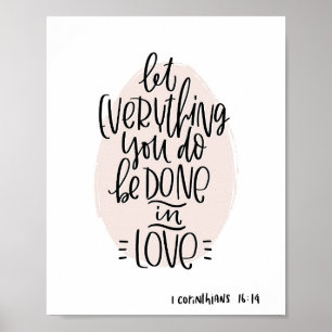 Corinthians 16:14 Bibelverce Poster