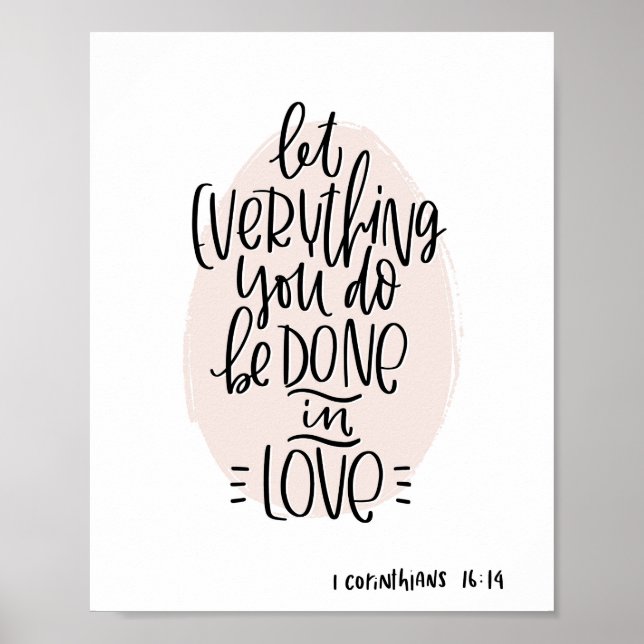 Corinthians 16:14 Bibelverce Poster (Framsidan)