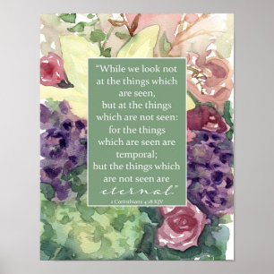 Corinthians Bible Scripture har en tro Poster