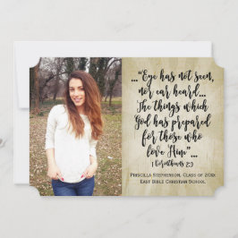 Corinthians Christian Bible Verse Photo Studenten Inbjudningar